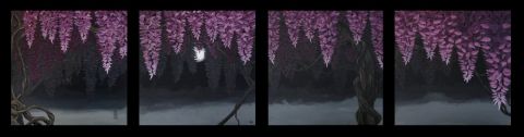 Wisteria and the Moon